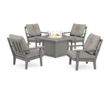 Oxford 5-Piece Deep Seating Set with Fire Pit Table