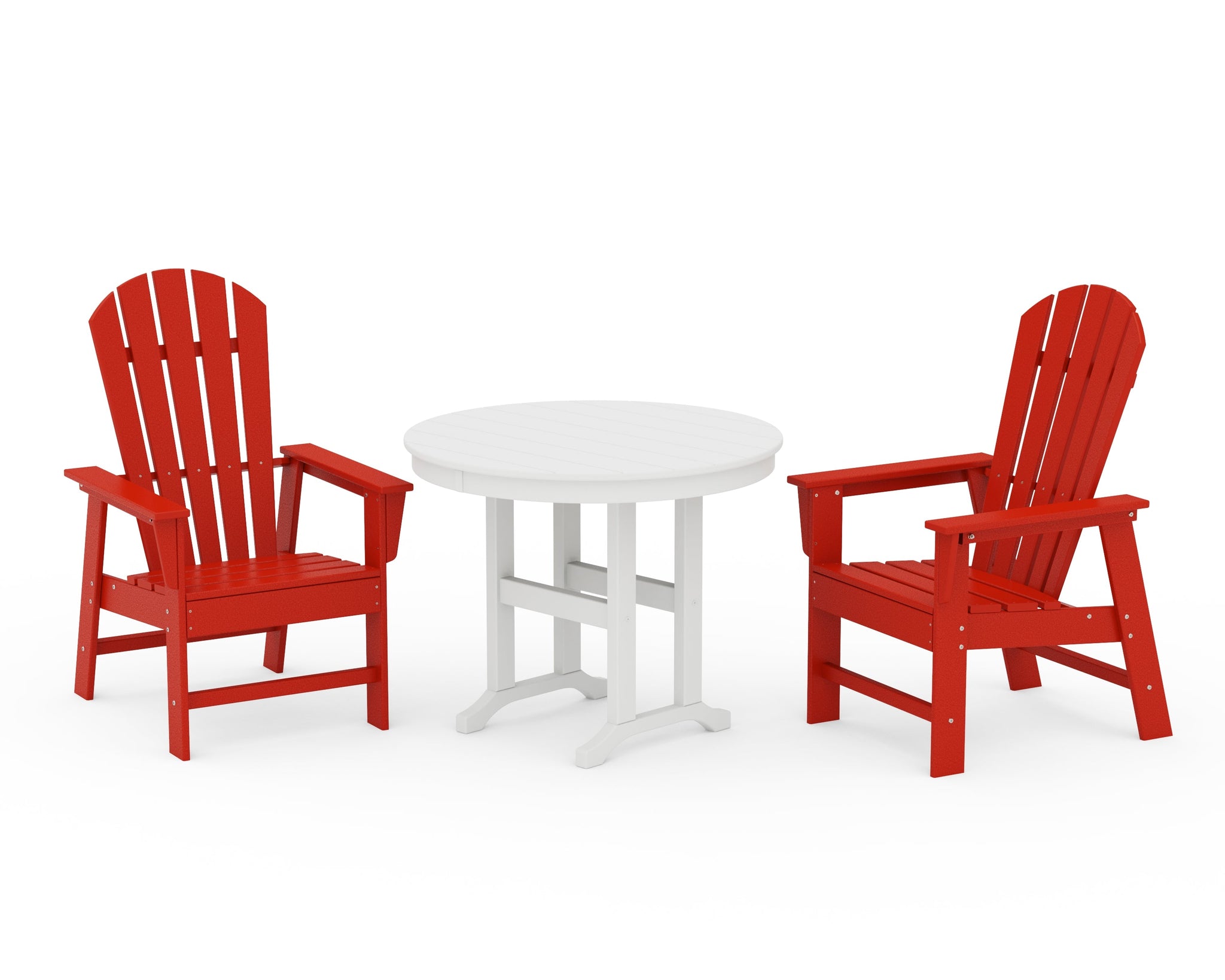 South Beach 3-Piece Round Farmhouse Dining Set