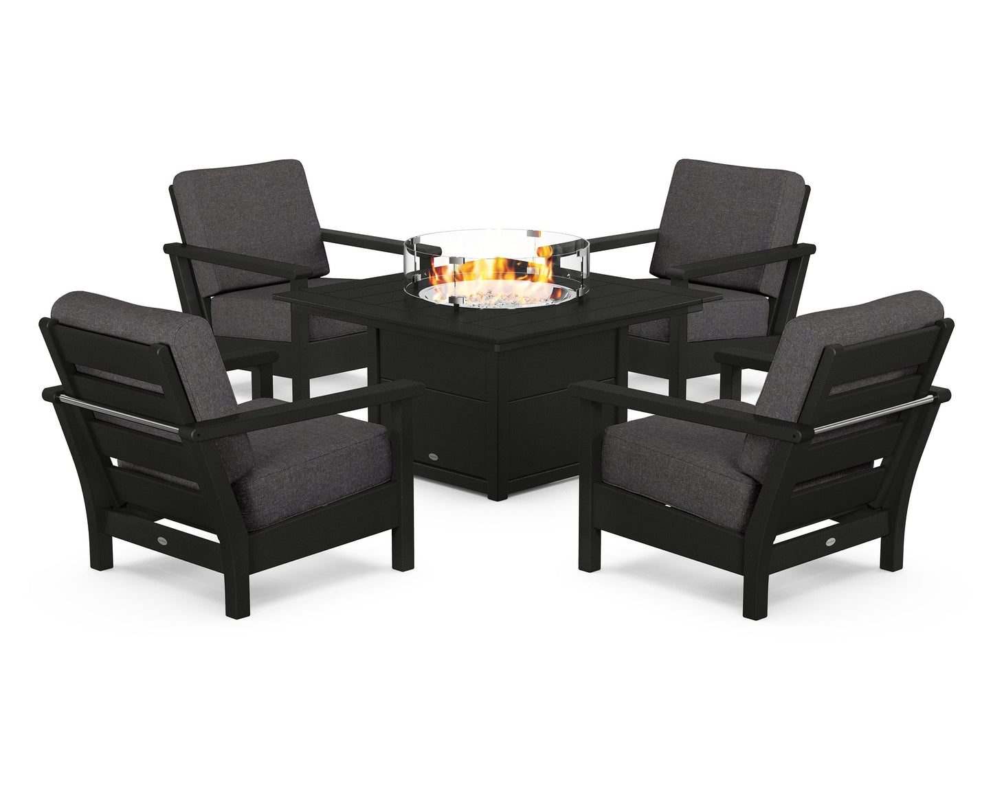 Harbour 5-Piece Conversation Set with Fire Pit Table