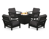 Harbour 5-Piece Conversation Set with Fire Pit Table