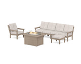 Vineyard Sectional Lounge and Fire Pit Set