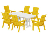 Modern Curveback Adirondack 7-Piece Dining Set