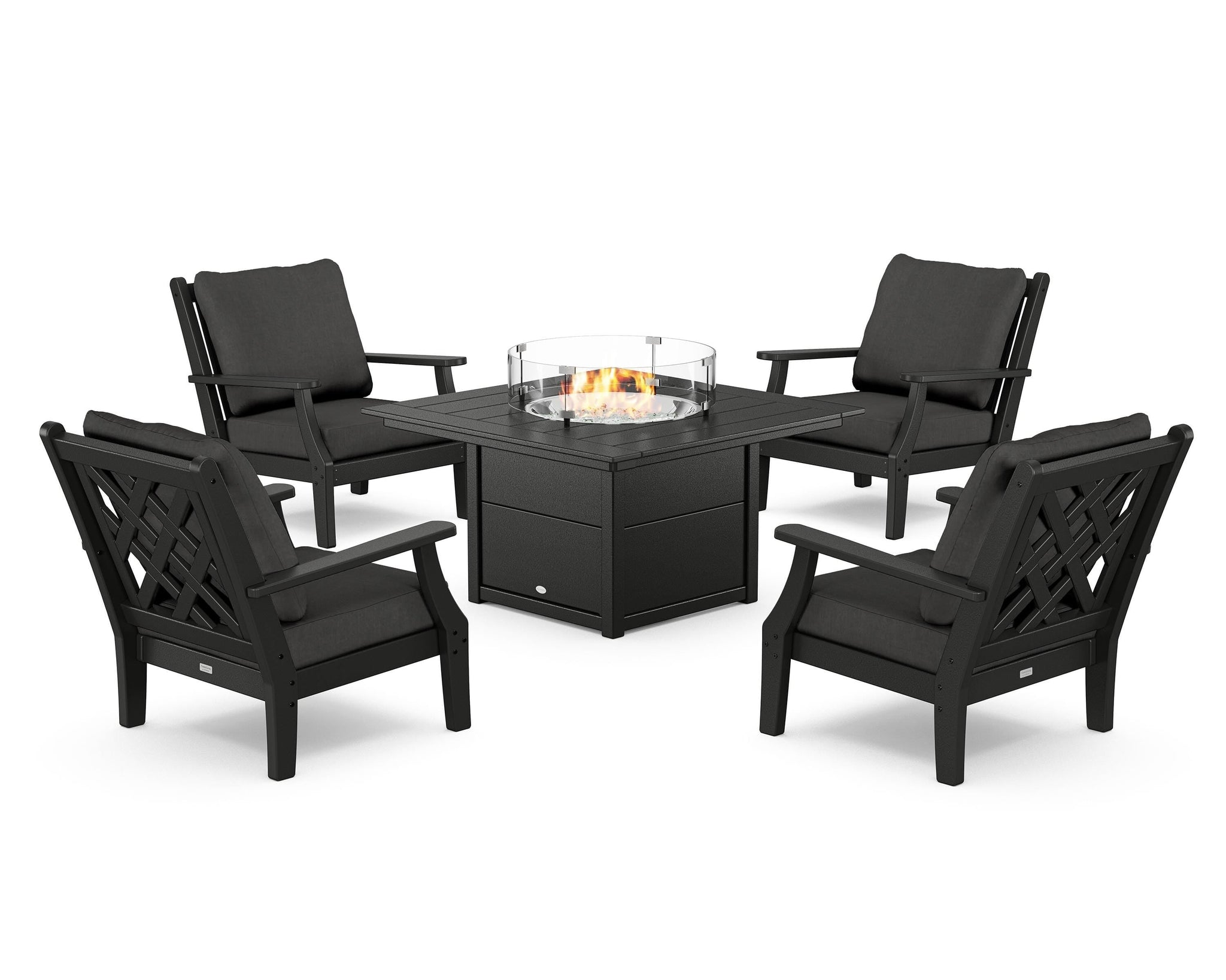Wovendale 5-Piece Deep Seating Set with Fire Pit Table