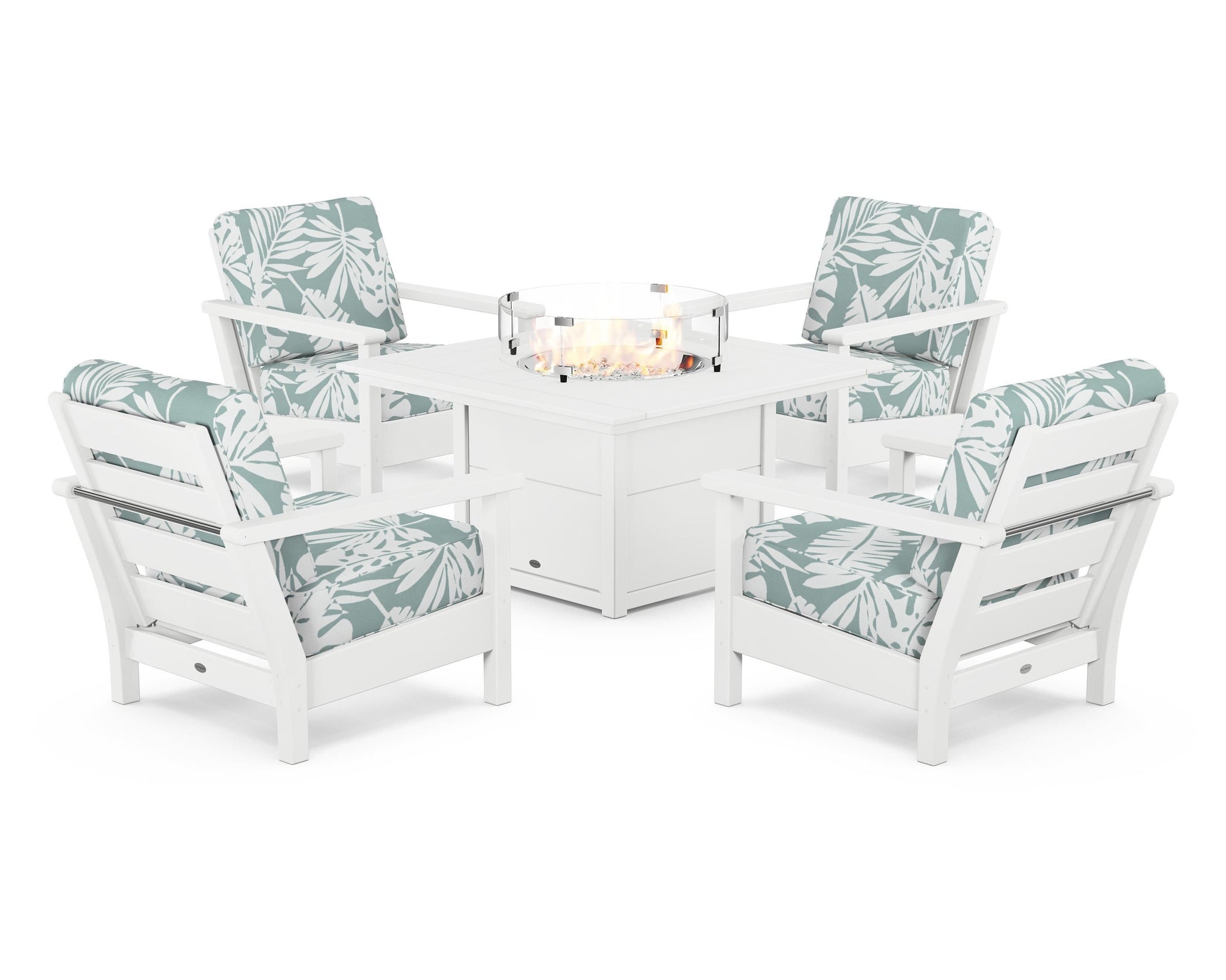 Harbour 5-Piece Conversation Set with Fire Pit Table