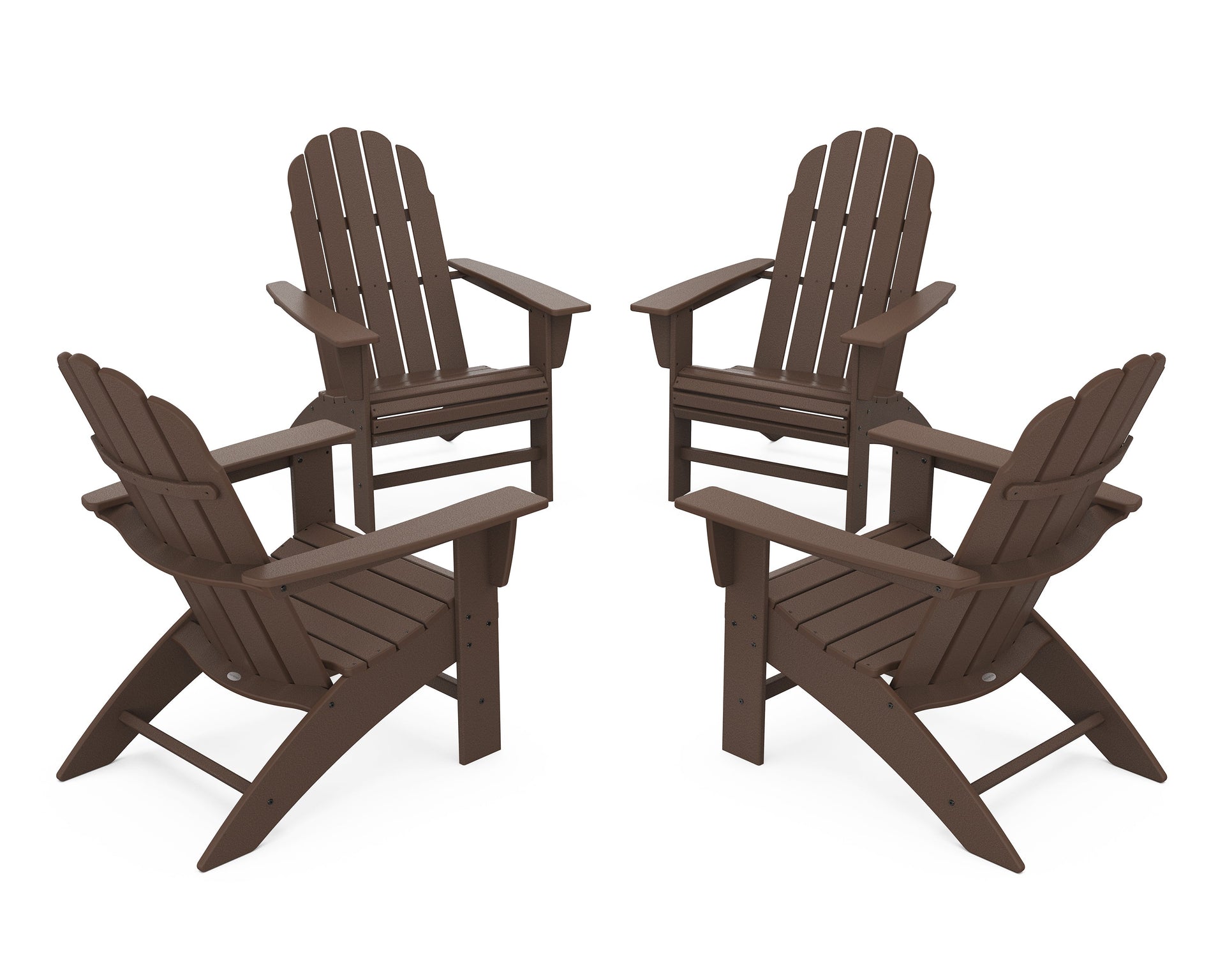 4-Piece Vineyard Curveback Adirondack Chair Conversation Set