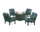 Oxford 5-Piece Deep Seating Set with Fire Pit Table