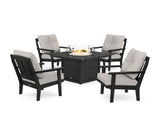 Mission 5-Piece Deep Seating Set with Fire Pit Table