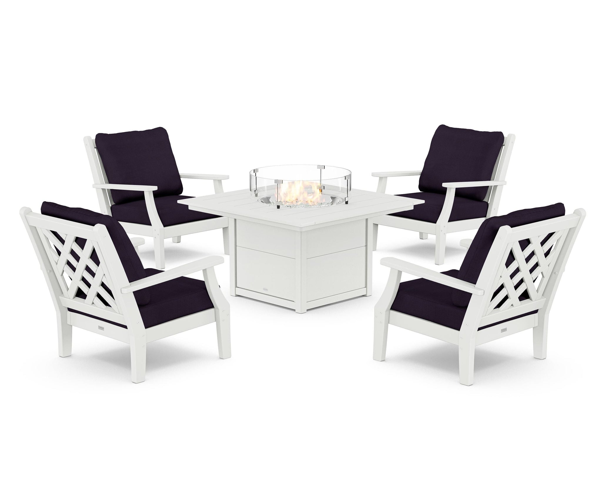 Wovendale 5-Piece Deep Seating Set with Fire Pit Table