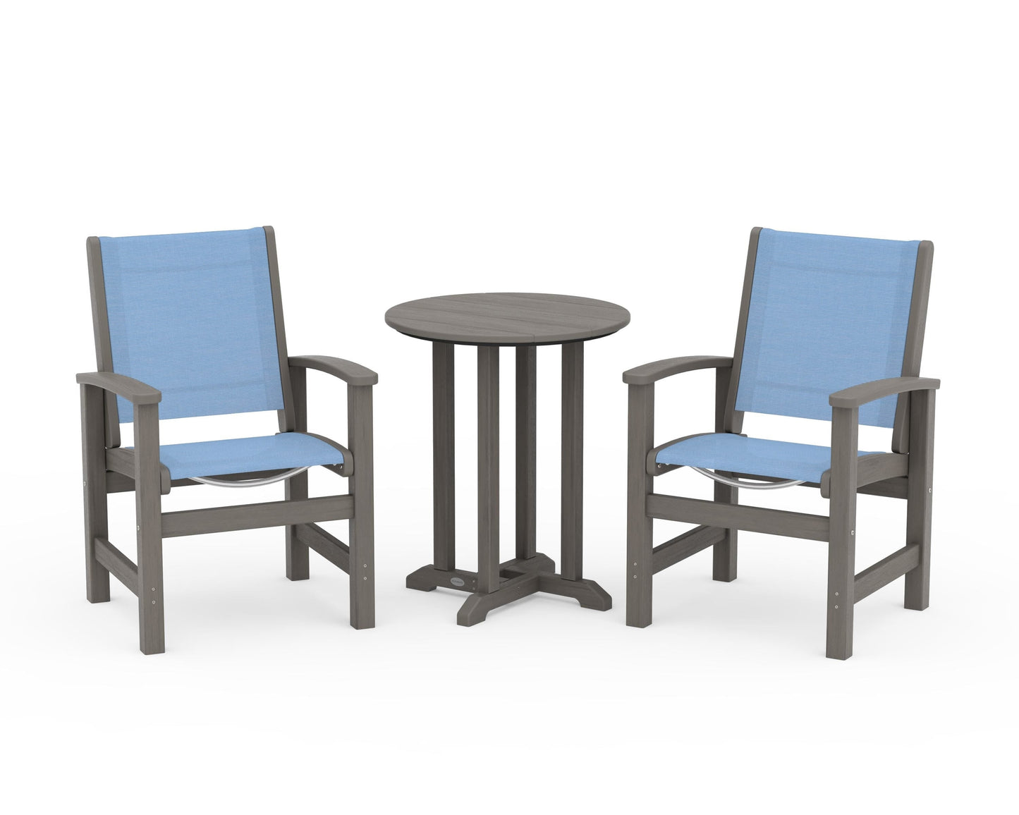 Coastal 3-Piece Round Bistro Dining Set