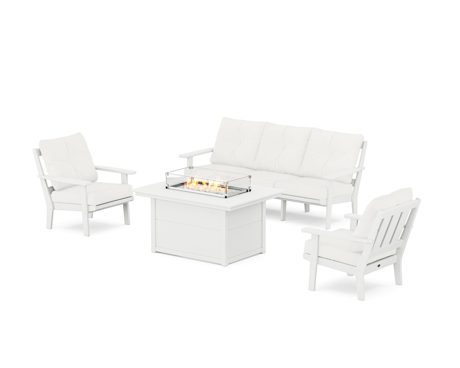Oxford Deep Seating Fire Pit Table Set