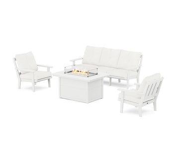 Oxford Deep Seating Fire Pit Table Set