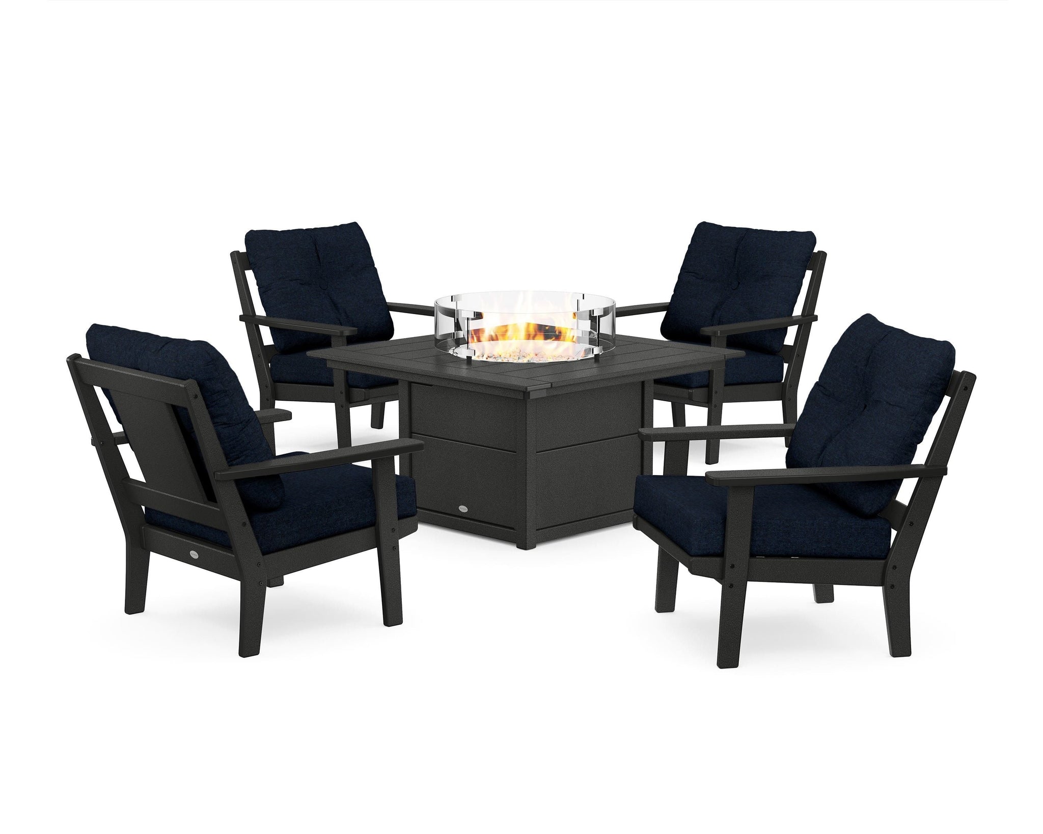 Prairie 5-Piece Deep Seating Set with Fire Pit Table