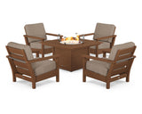 Harbour 5-Piece Conversation Set with Fire Pit Table