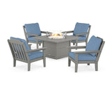 Cottage 5-Piece Deep Seating Set with Fire Pit Table