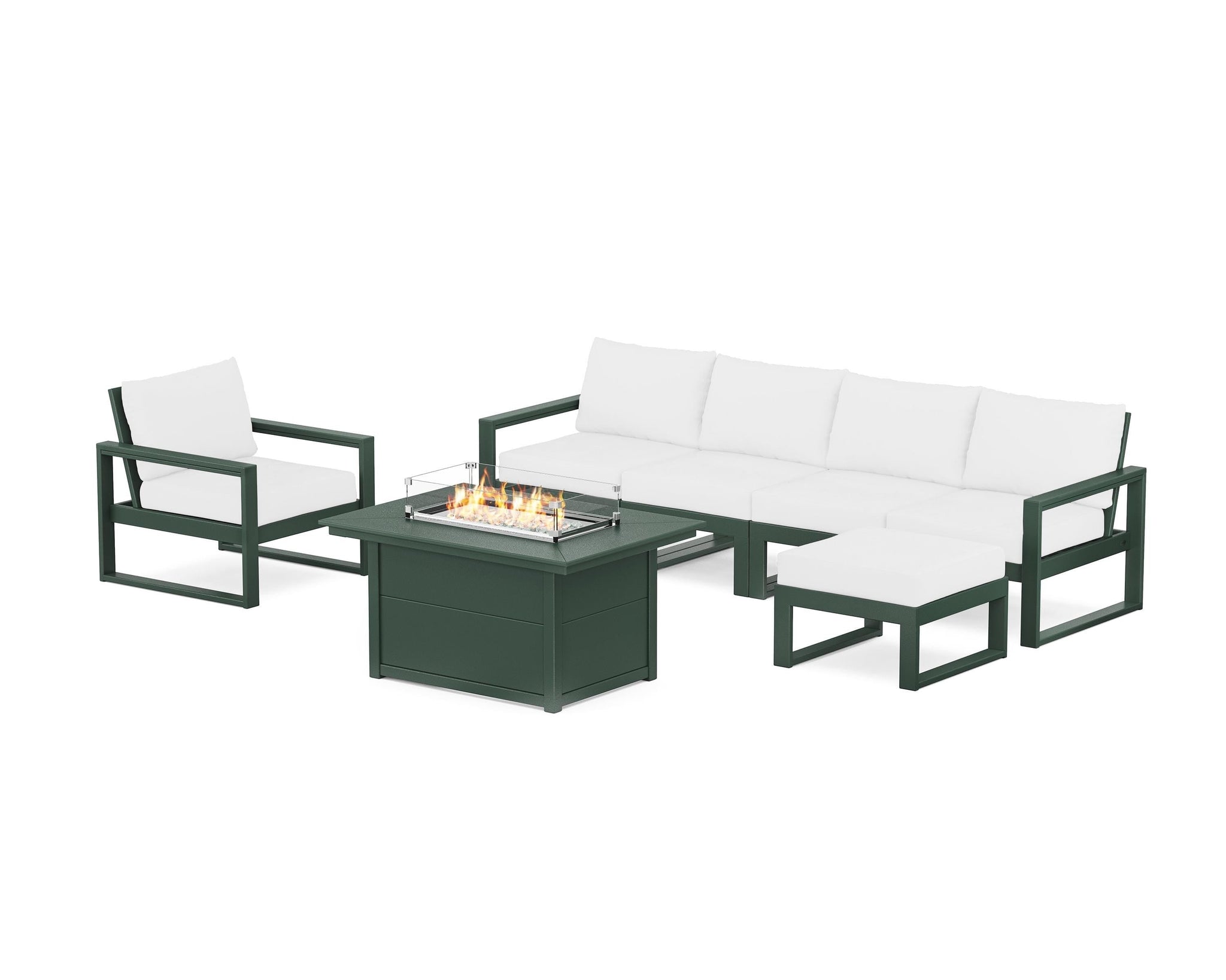 EDGE Sectional Lounge and Fire Pit Set
