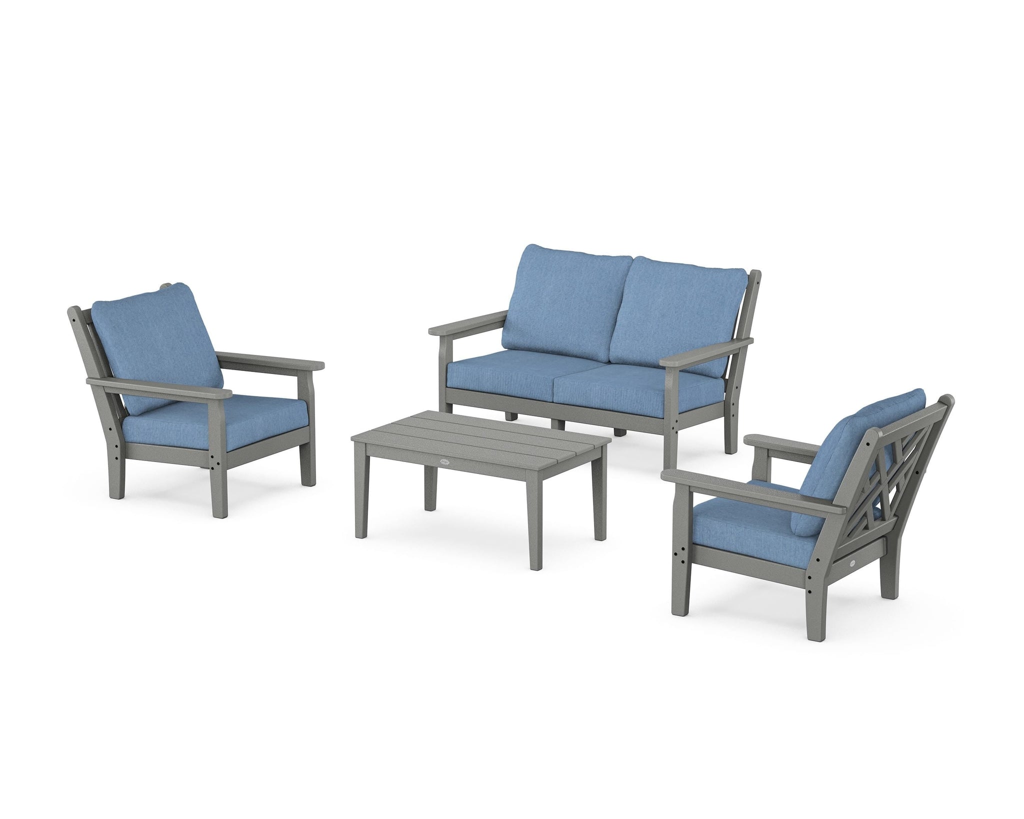 Chippendale 4-Piece Deep Seating Set with Loveseat
