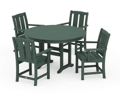 Mission 5-Piece Round Farmhouse Dining Set