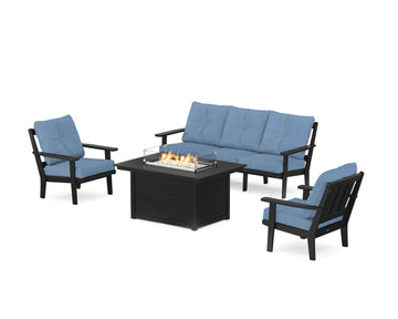 Oxford Deep Seating Fire Pit Table Set
