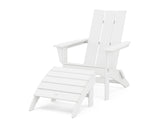 Modern Folding Adirondack Chair 2-Piece Set with Ottoman