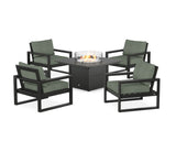 EDGE Sectional 5-Piece Deep Seating Set with Fire Pit Table
