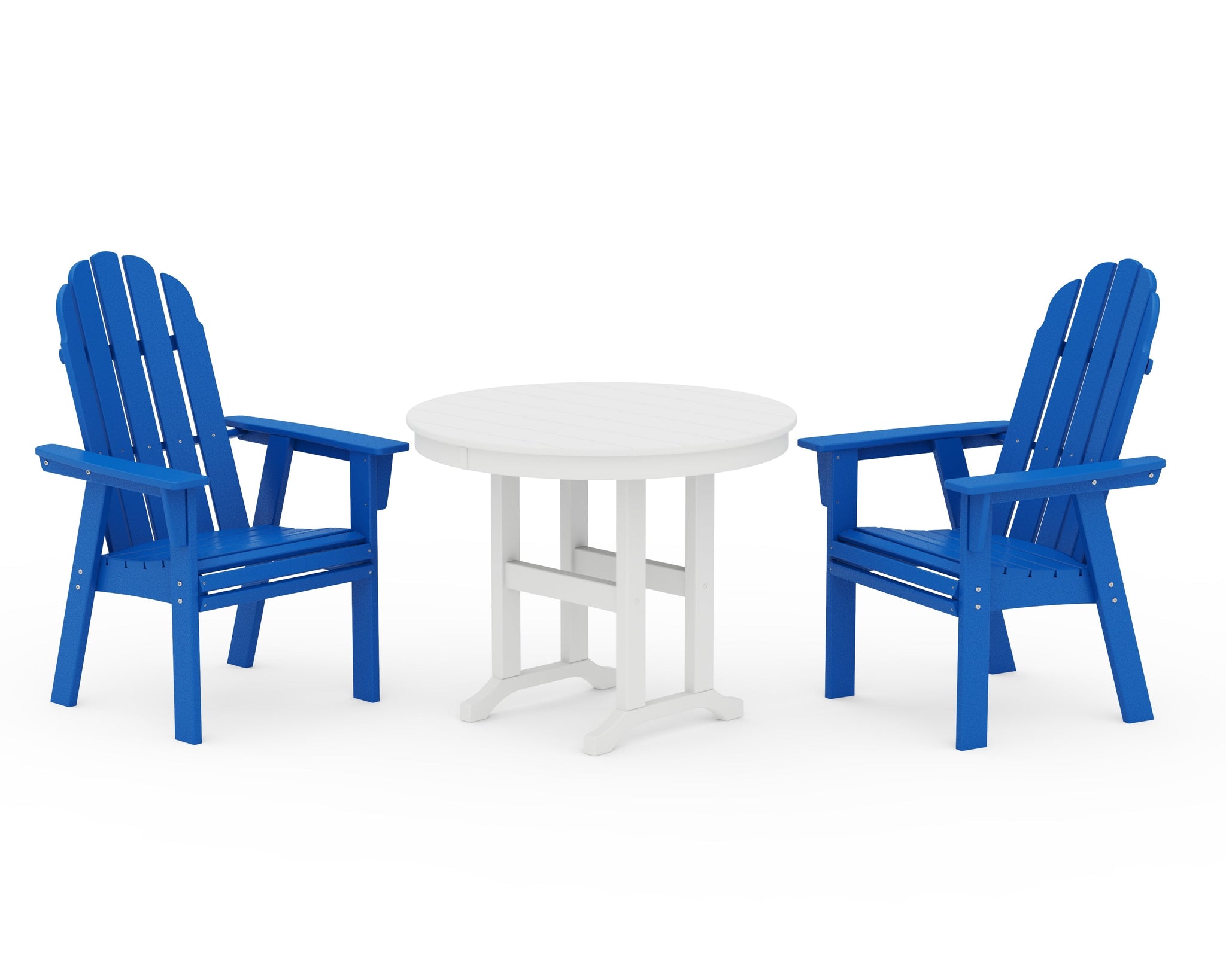 Vineyard Adirondack 3-Piece Round Dining Set