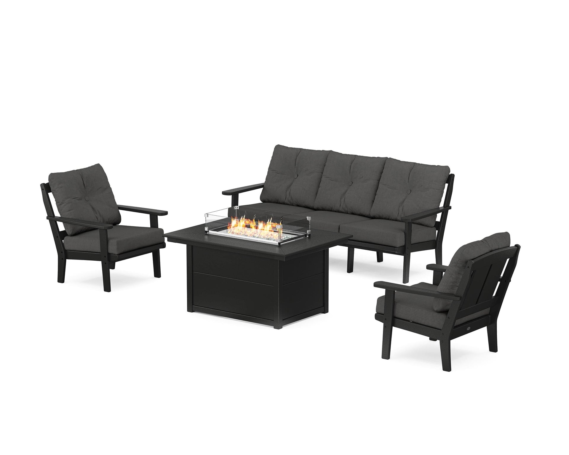 Mission Deep Seating Fire Pit Table Set