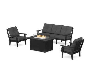 Mission Deep Seating Fire Pit Table Set