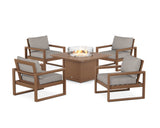 EDGE Sectional 5-Piece Deep Seating Set with Fire Pit Table