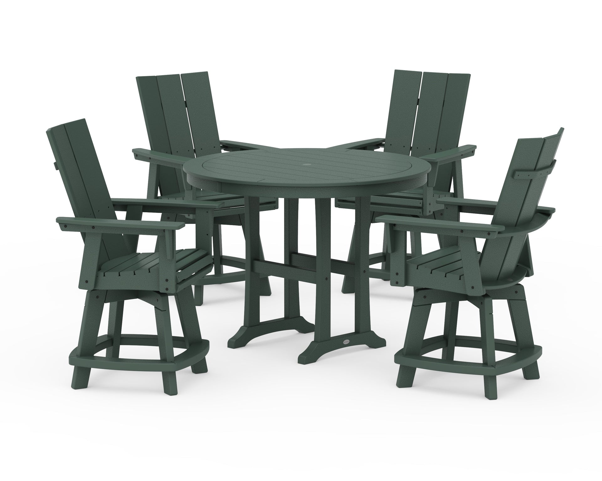5-Piece Modern Swivel Counter Set