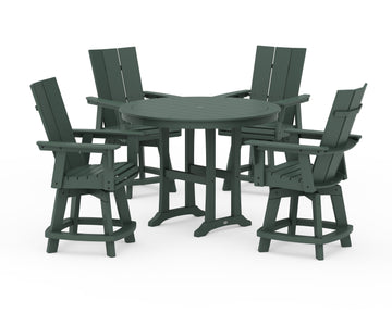 5-Piece Modern Swivel Counter Set