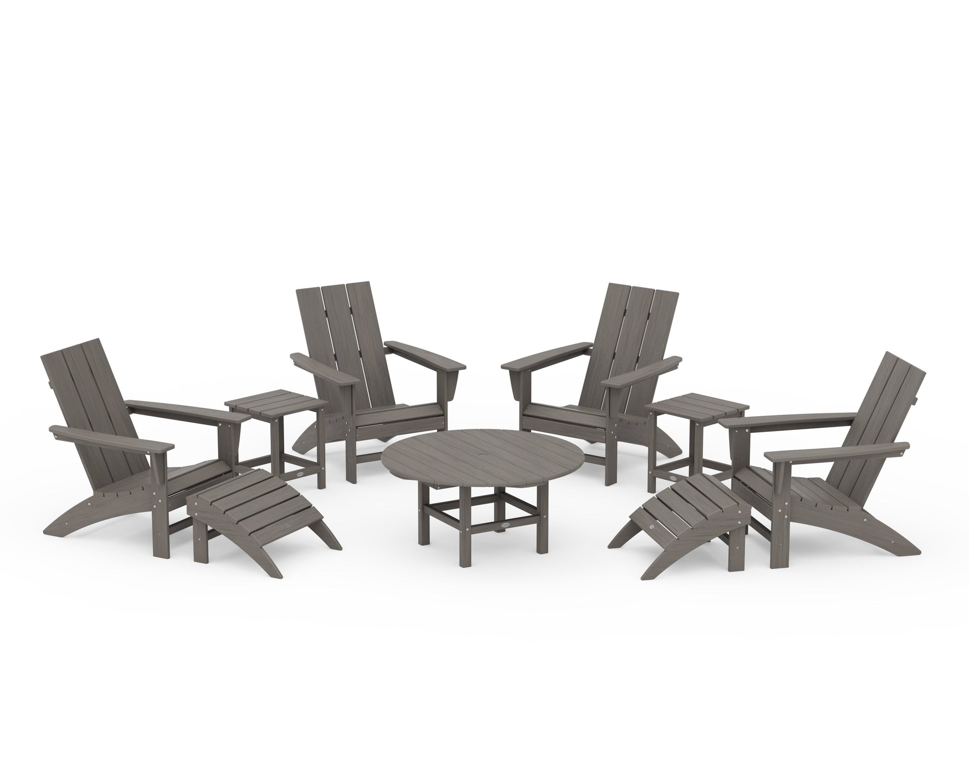 Modern Adirondack Chair 9-Piece Conversation Set