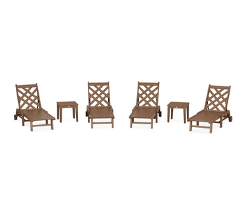 Wovendale 6-Piece Chaise Set with Wheels