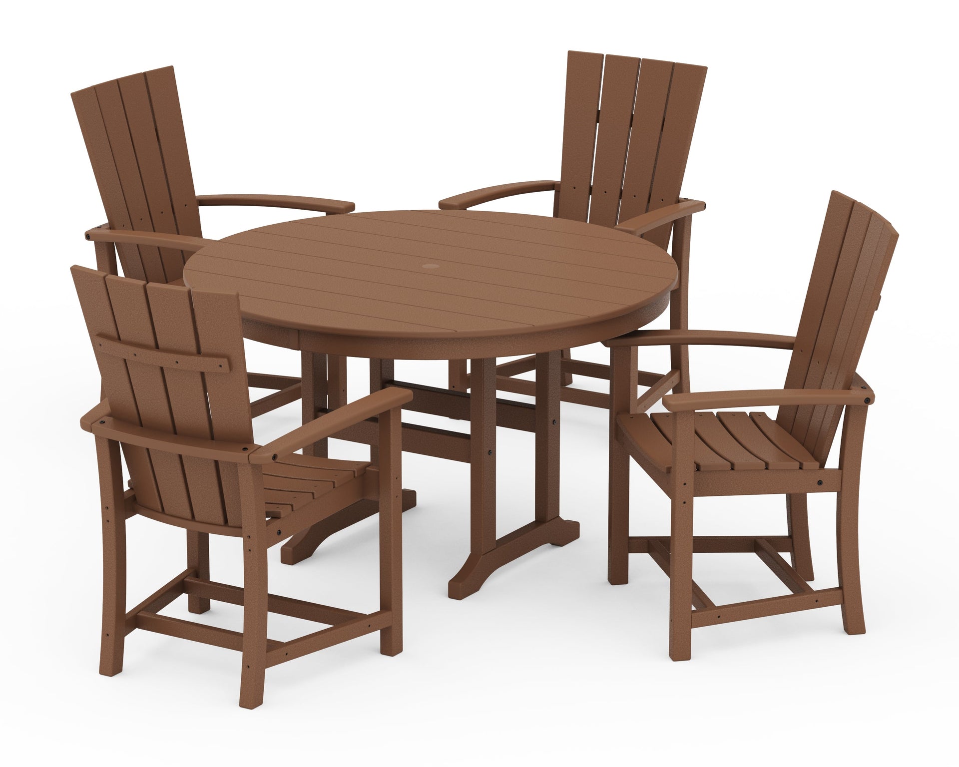 Quattro 5-Piece Round Farmhouse Dining Set