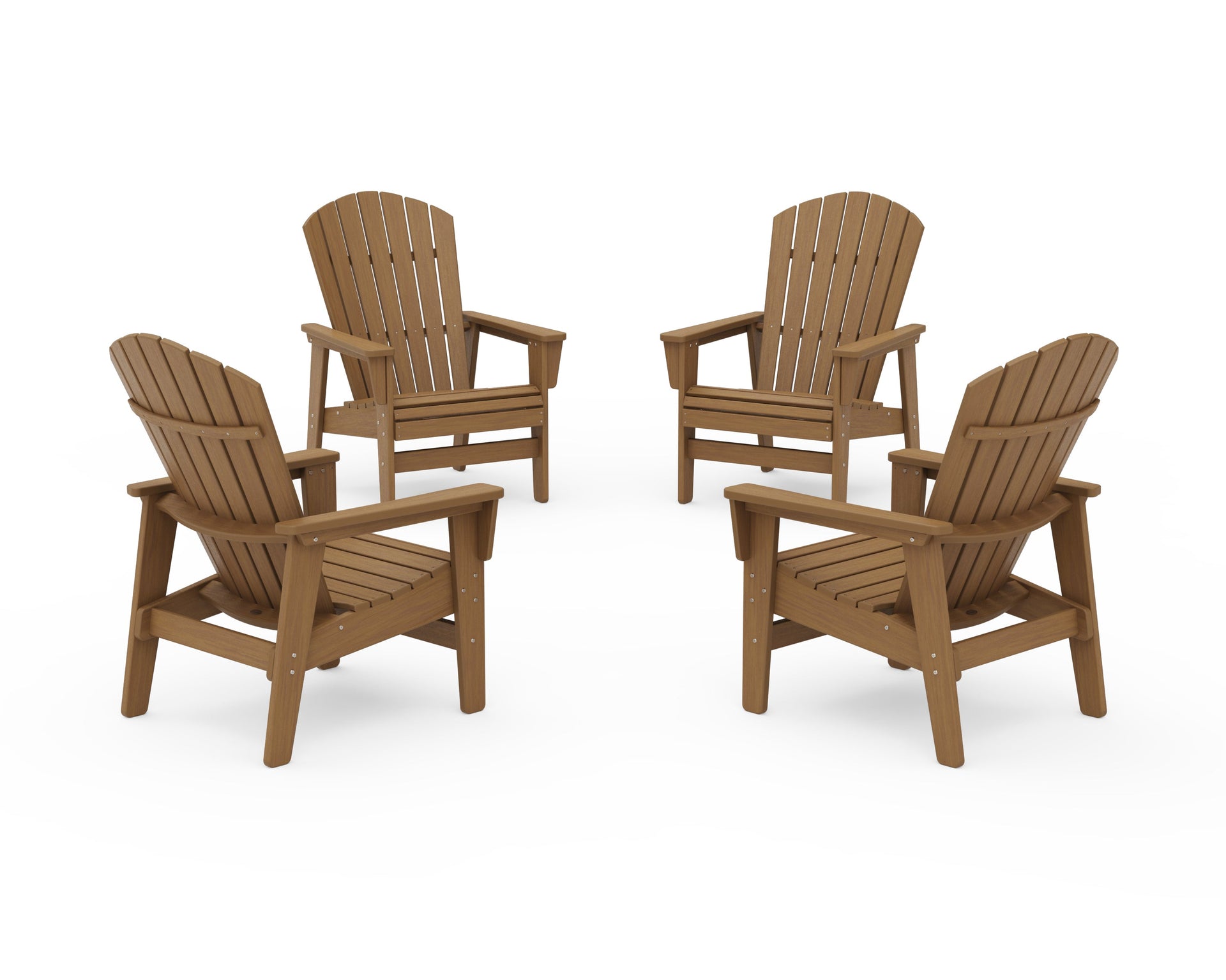 4-Piece Nautical Grand Upright Adirondack Chair Conversation Set