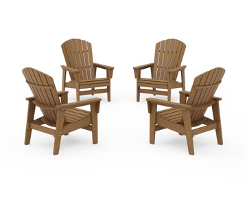 4-Piece Nautical Grand Upright Adirondack Chair Conversation Set
