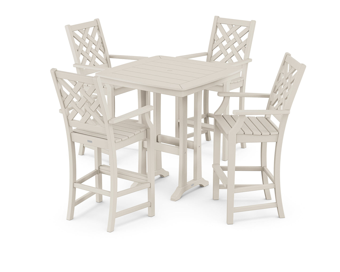 Wovendale 5-Piece Bar Set with Trestle Legs