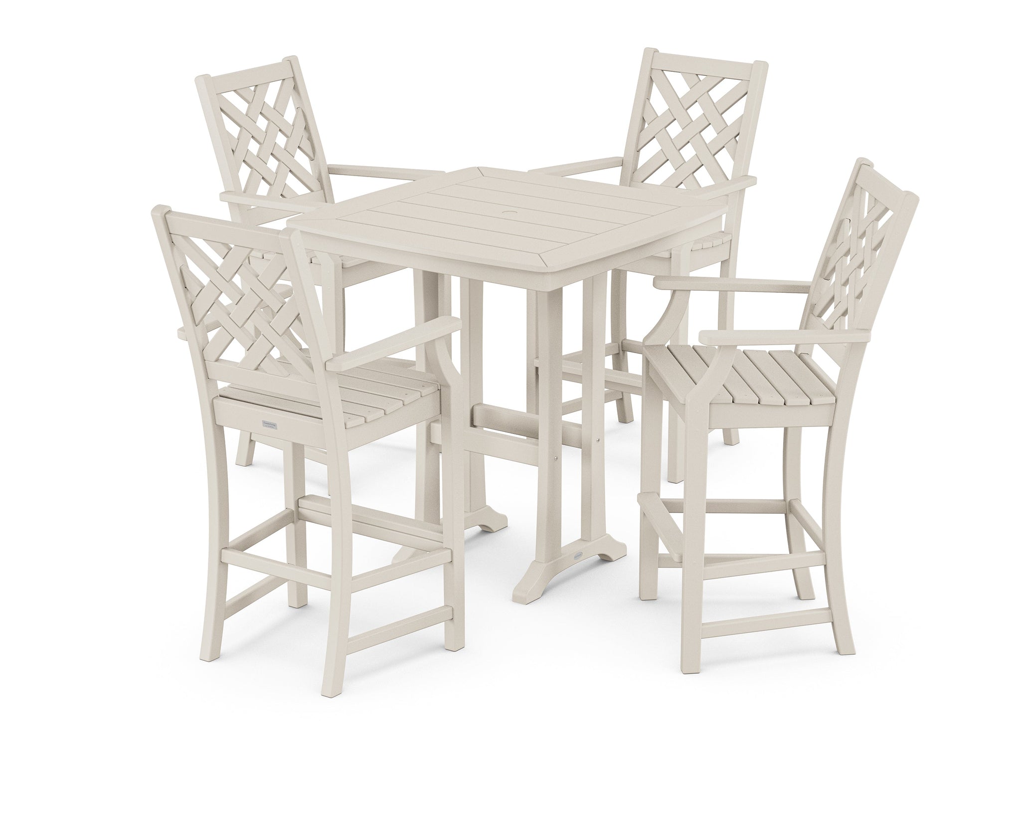 Wovendale 5-Piece Bar Set with Trestle Legs