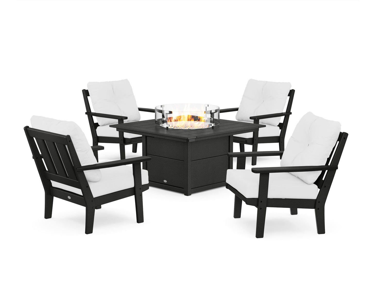 Oxford 5-Piece Deep Seating Set with Fire Pit Table