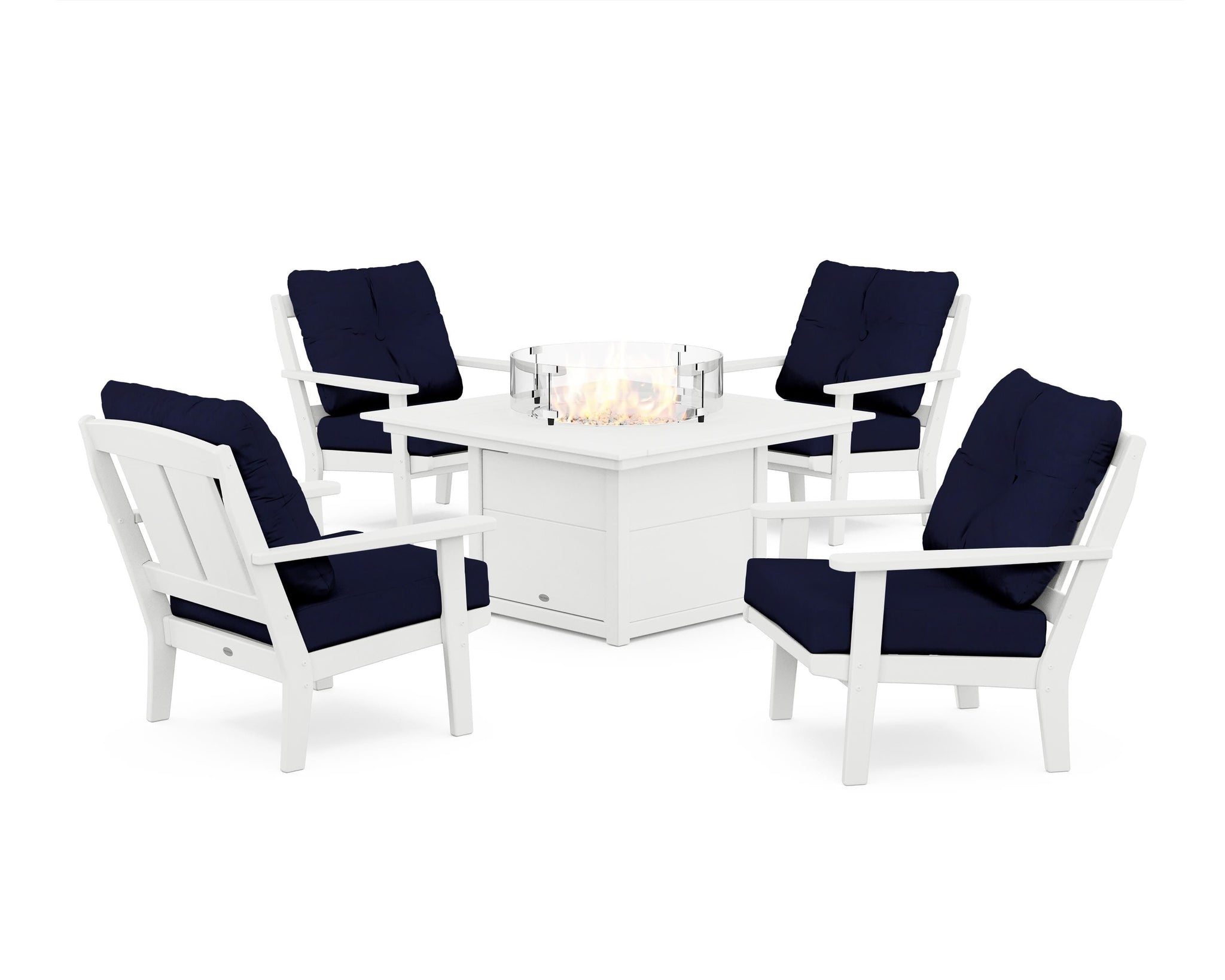 Mission 5-Piece Deep Seating Set with Fire Pit Table