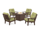 Oxford 5-Piece Deep Seating Set with Fire Pit Table