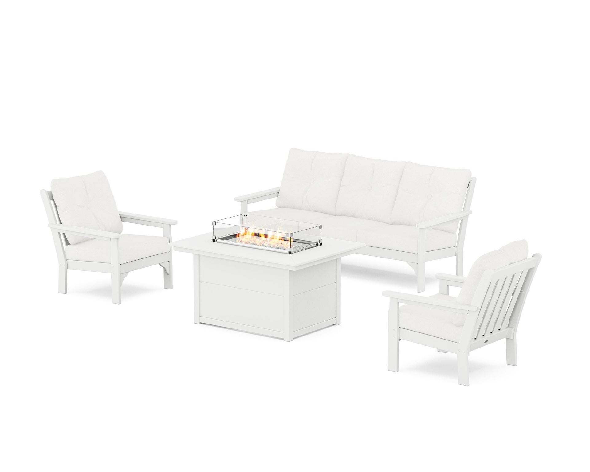 Vineyard Deep Seating Fire Pit Table Set