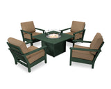 Harbour 5-Piece Conversation Set with Fire Pit Table
