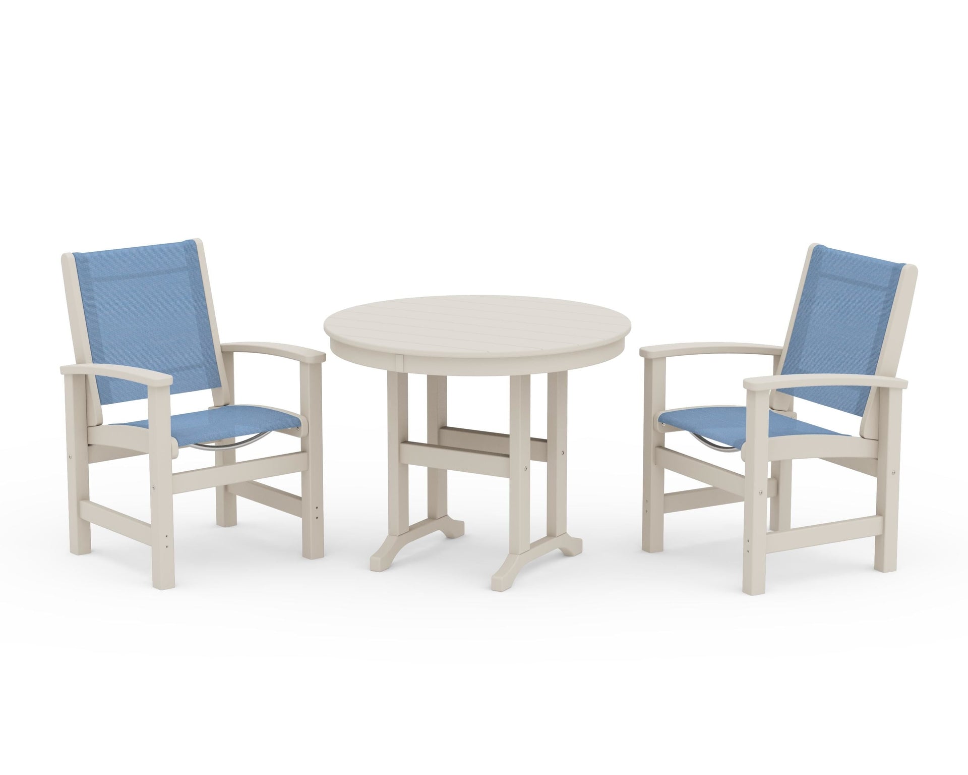 Coastal 3-Piece Round Dining Set