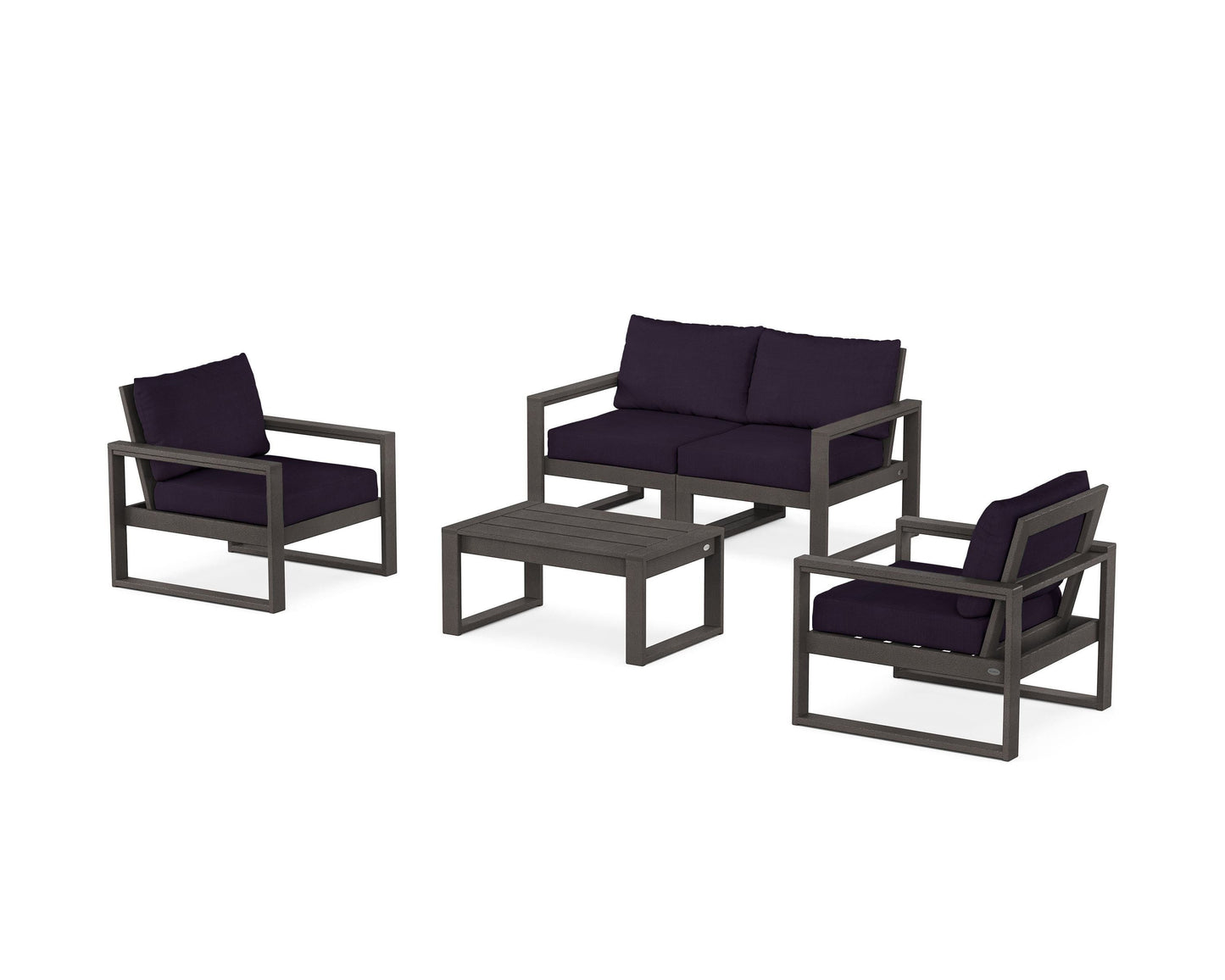 EDGE Sectional 4-Piece Deep Seating Set with Loveseat