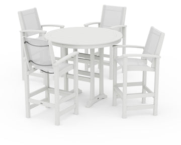 Coastal 5-Piece Nautical Trestle Bar Set