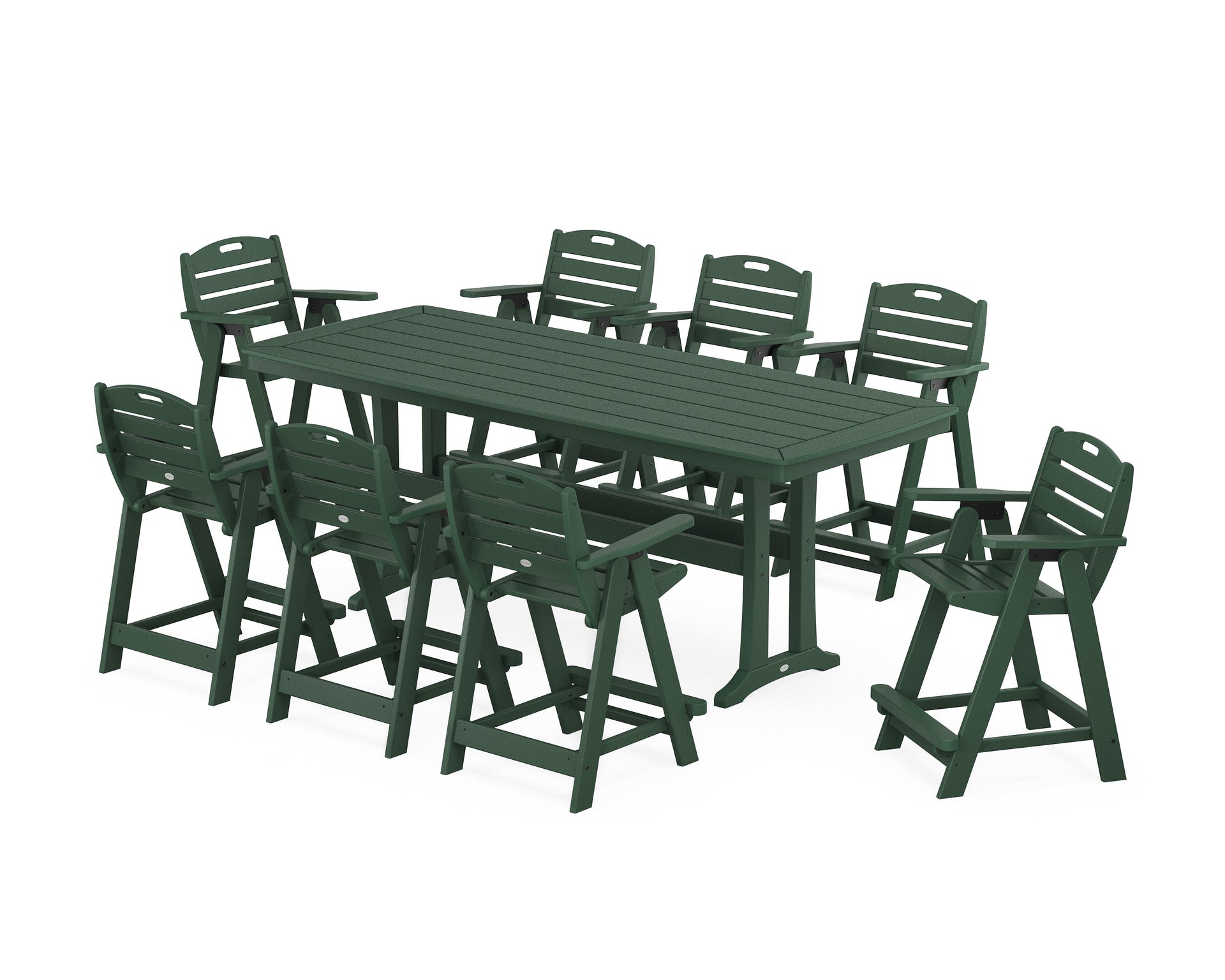 Nautical 9-Piece Counter Set with Trestle Legs