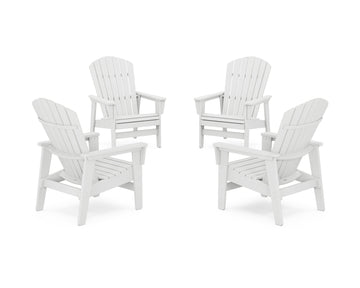 4-Piece Nautical Grand Upright Adirondack Chair Conversation Set