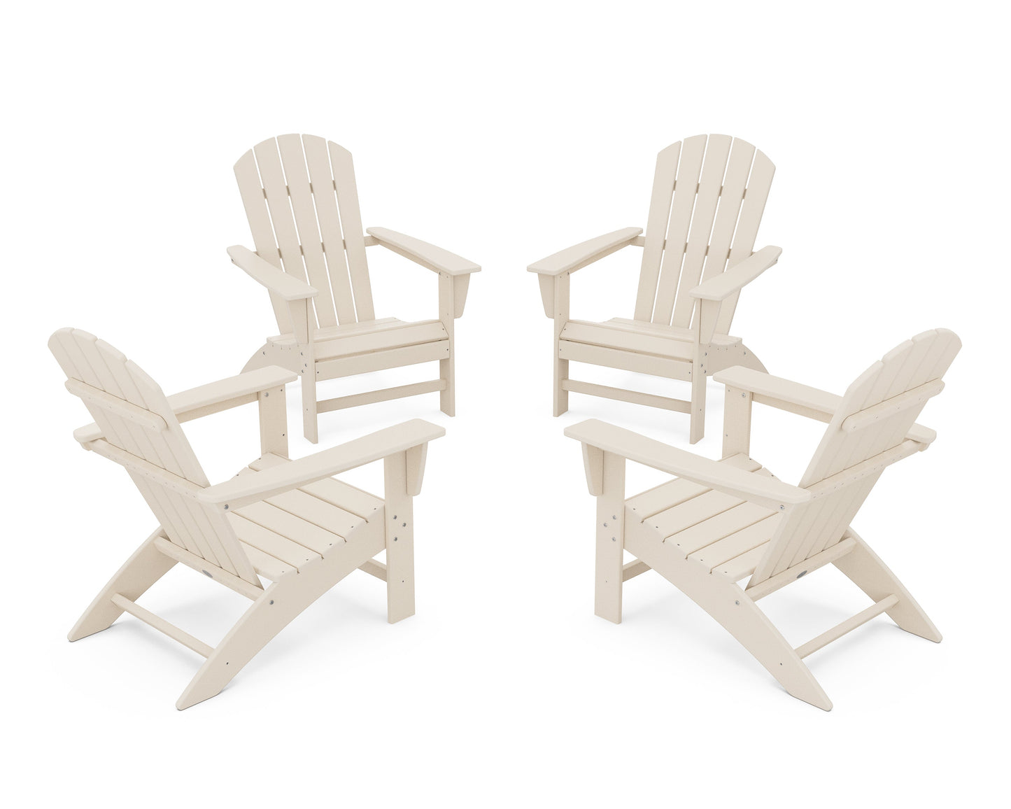 Nautical 4-Piece Adirondack Conversation Set