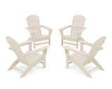 Nautical 4-Piece Adirondack Conversation Set