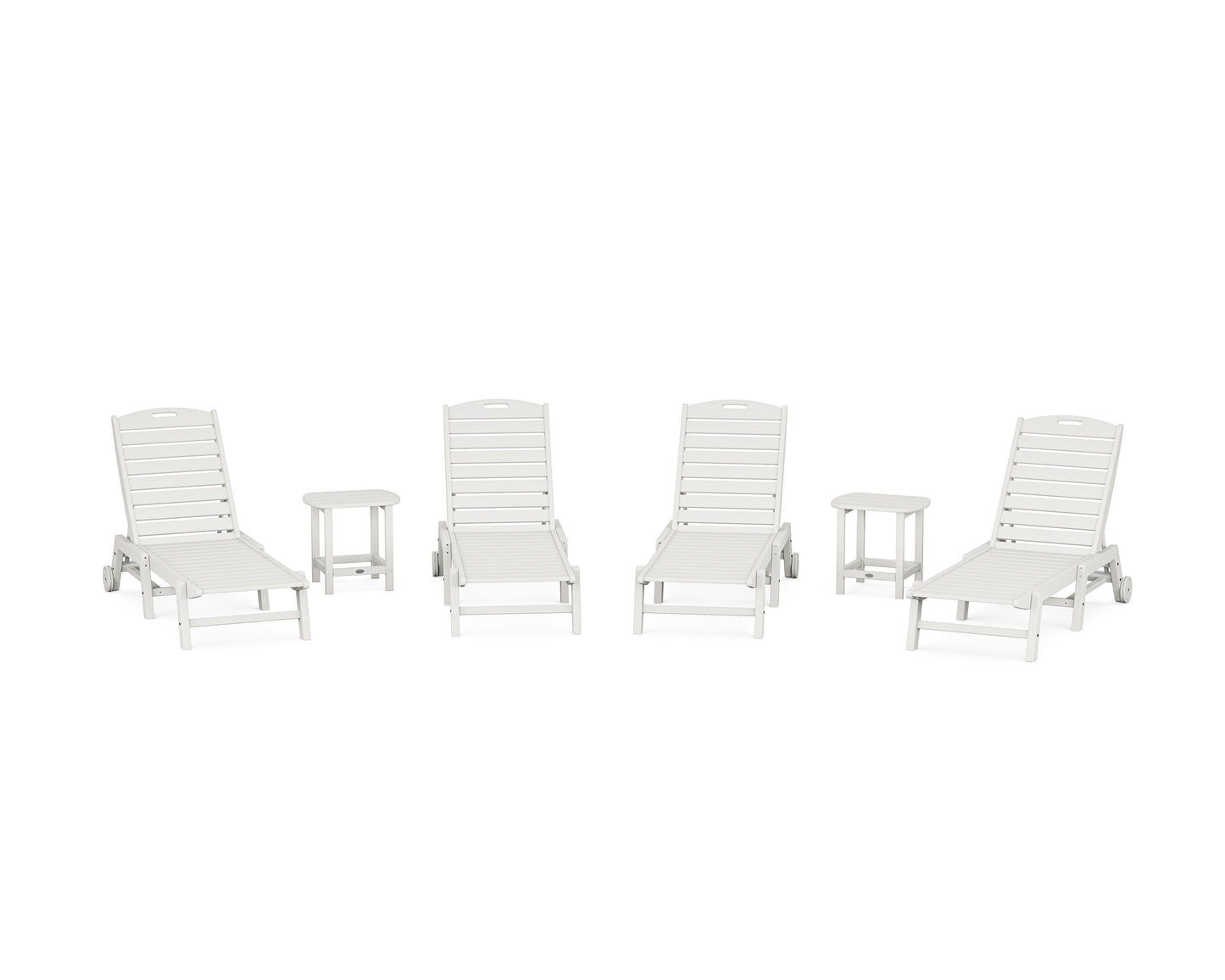 Nautical Chaise 6-Piece Set with Wheels